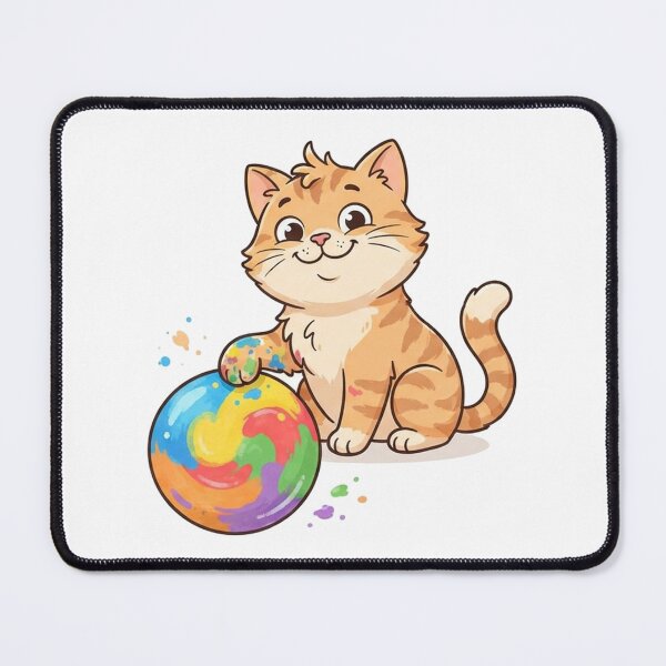 Item preview, Dot Day range Tabby Cat with Colorful Cute Illustration designed and sold by Ghostlycats2026.