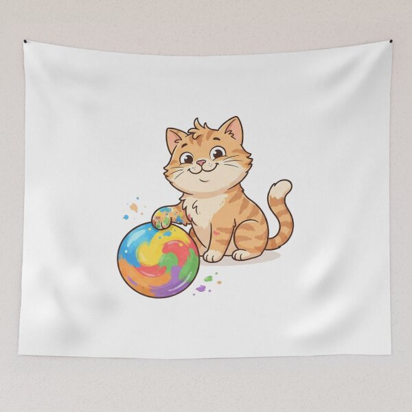 Item preview, Dot Day range Tabby Cat with Colorful Cute Illustration designed and sold by Ghostlycats2026.
