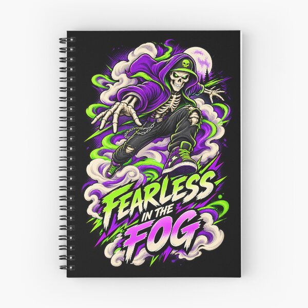 Item preview, Fearless In The Fog Comic Skeleton Shirt | Bold Superhero Halloween Tee | Spooky Season Gift | Comic Book Art Print designed and sold by Gremlin Hours.