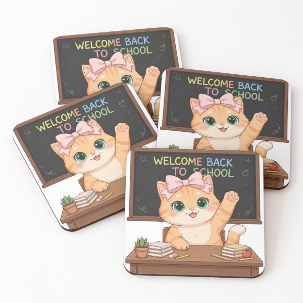 Item preview, Cute Welcome Back To School Cat Classroom designed and sold by Moody Vibes Studio.