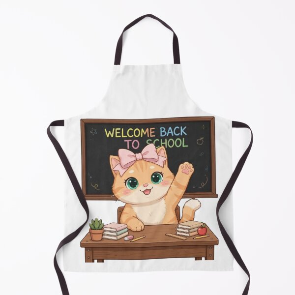 Item preview, Cute Welcome Back To School Cat Classroom designed and sold by Moody Vibes Studio.