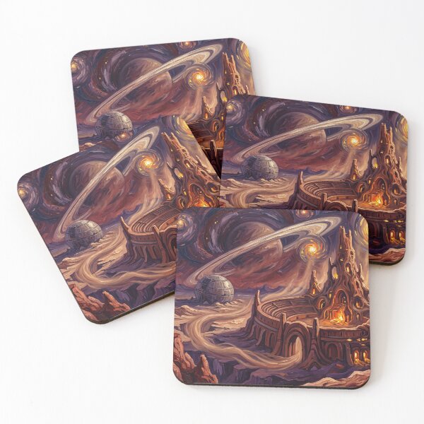 Item preview, Geonosis Starry Night Sci-Fi Landscape designed and sold by Bad-Decisions-Designs.