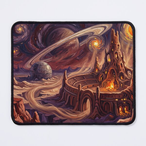 Item preview, Geonosis Starry Night Sci-Fi Landscape designed and sold by Bad-Decisions-Designs.
