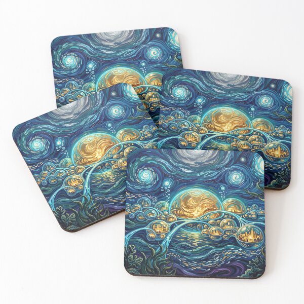 Item preview, Otoh Gunga Starry Night Sci-Fi Landscape designed and sold by Bad-Decisions-Designs.