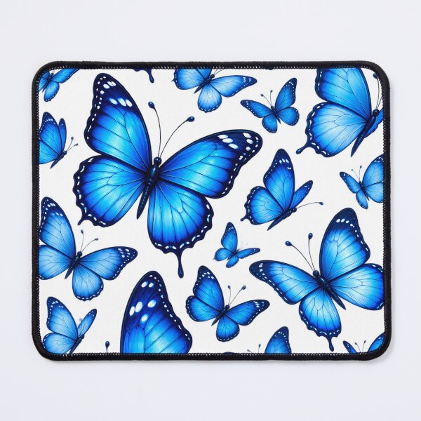 Item preview, Blue Butterfly Bliss – Elegant Blue Butterfly Nature Pattern designed and sold by HoMya.