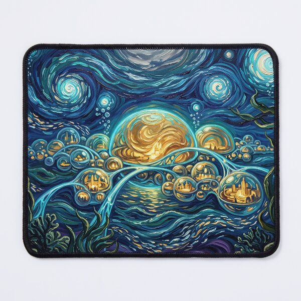 Item preview, Otoh Gunga Starry Night Sci-Fi Landscape designed and sold by Bad-Decisions-Designs.