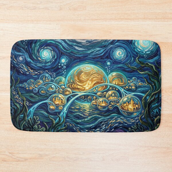Item preview, Otoh Gunga Starry Night Sci-Fi Landscape designed and sold by Bad-Decisions-Designs.