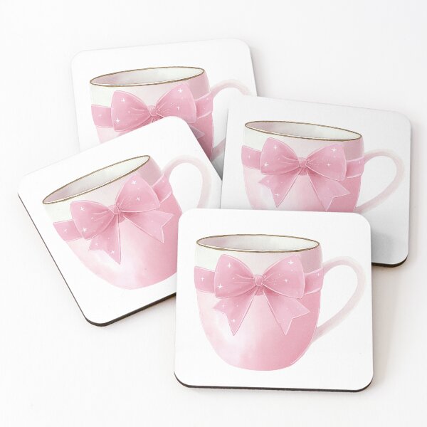 Item preview, Pink Mug with Bow Watercolor Art designed and sold by Kritiveemporio.