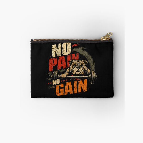Item preview, No Pain No Gain Bulldog Fitness Motivation Weightlifting Gym designed and sold by RetroMini2026.