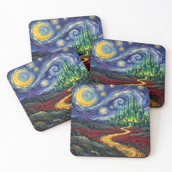 Item preview, Emerald City Starry Night Fantasy Landscape designed and sold by Bad-Decisions-Designs.