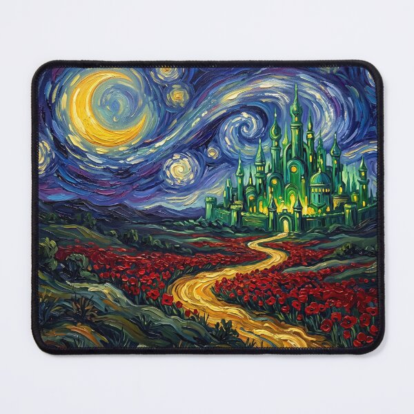 Item preview, Emerald City Starry Night Fantasy Landscape designed and sold by Bad-Decisions-Designs.