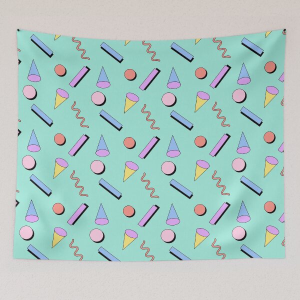 Item preview, Retro Memphis Shapes Pattern Design designed and sold by Zaya_art.
