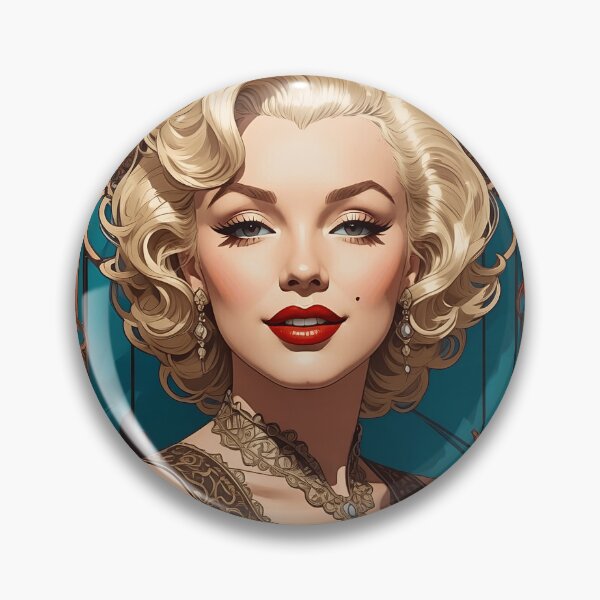 Item preview, Retro Hollywood Young Marilyn Monroe Art Nouveau Illustration designed and sold by BorgSpareParts.