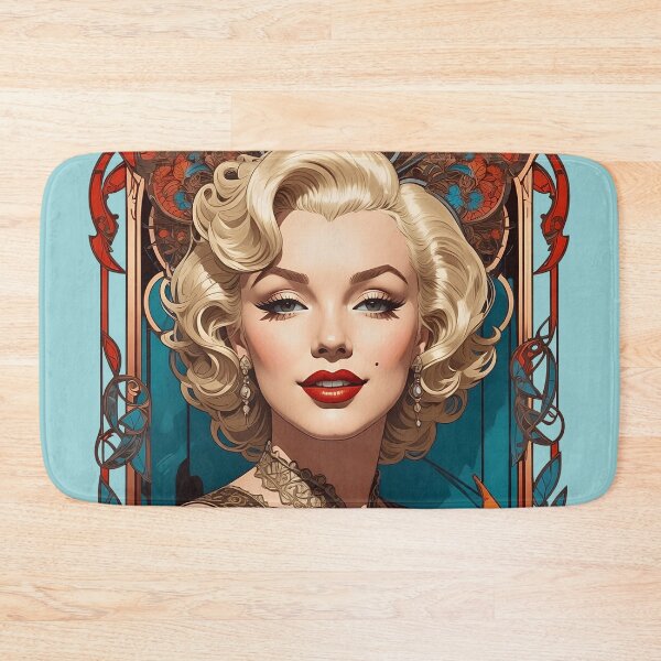Item preview, Retro Hollywood Young Marilyn Monroe Art Nouveau Illustration designed and sold by BorgSpareParts.