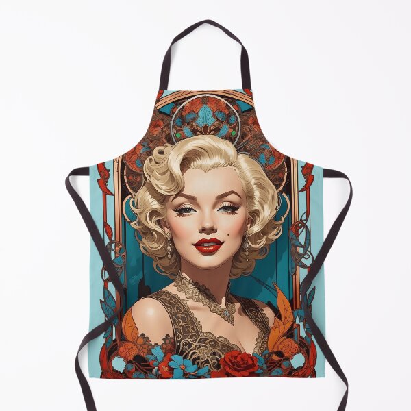 Item preview, Retro Hollywood Young Marilyn Monroe Art Nouveau Illustration designed and sold by BorgSpareParts.