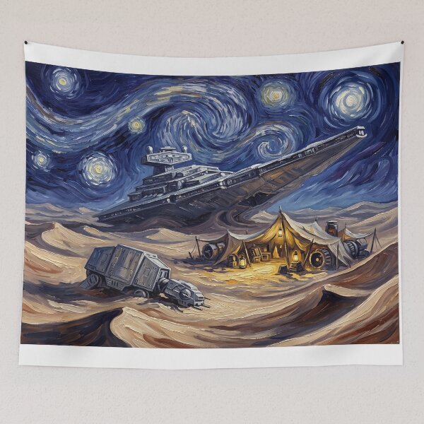 Item preview, Jakku Starry Night Sci-Fi Landscape designed and sold by Bad-Decisions-Designs.