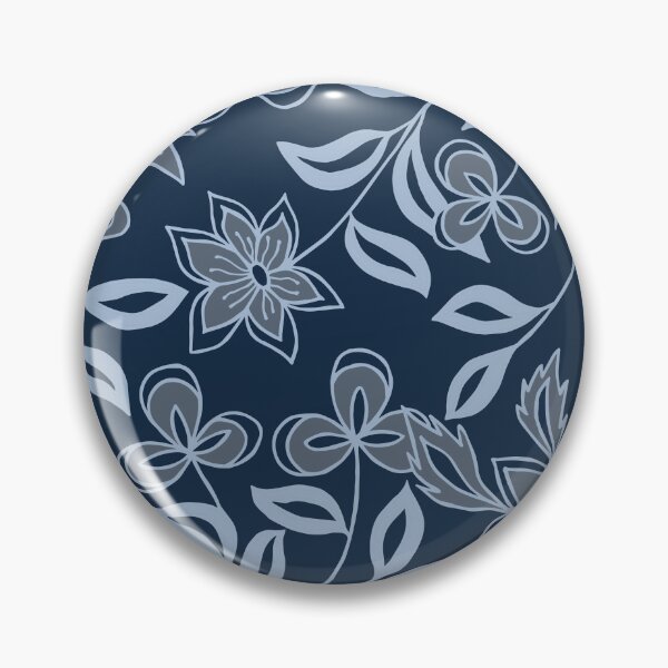Item preview, Midnight Garden | Navy Blue Floral Pattern designed and sold by ​Jyoti Digital Artist.