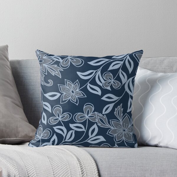 Item preview, Midnight Garden | Navy Blue Floral Pattern designed and sold by ​Jyoti Digital Artist.
