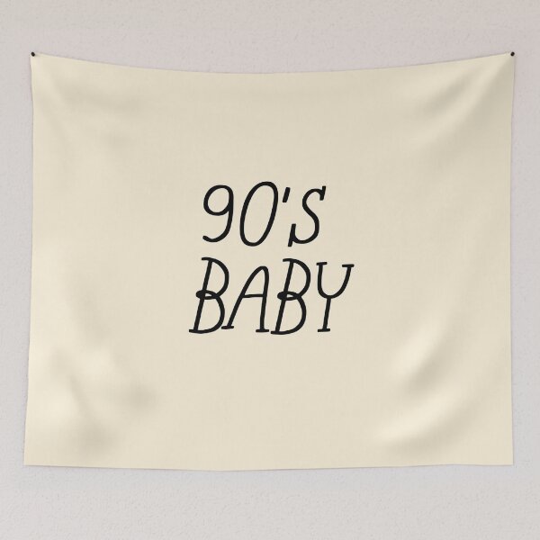 Item preview, 90's Baby | Retro 1990s Typography Design | 90s Nostalgia Aesthetic designed and sold by KleanGirlAesthetics.