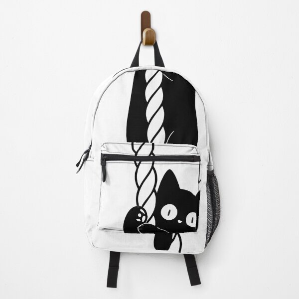 Item preview, Cute Black Cat Climbing Rope Minimalist Illustration designed and sold by ReGenDx.