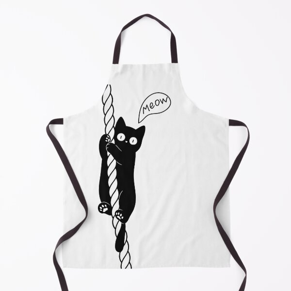 Item preview, Cute Black Cat Climbing Rope Minimalist Illustration designed and sold by ReGenDx.