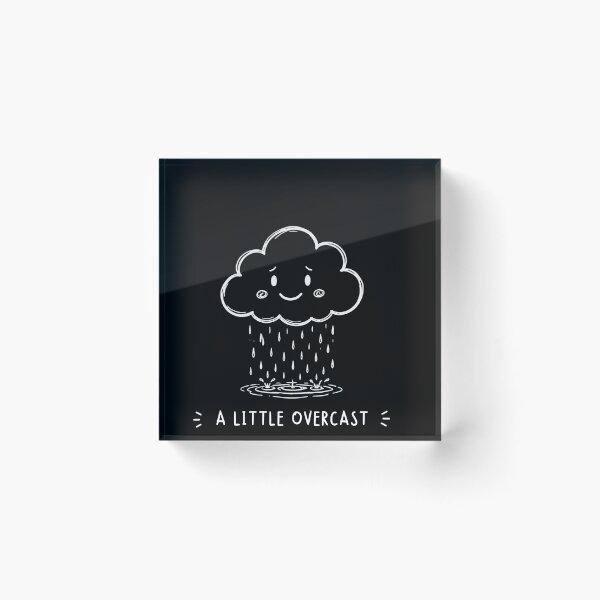 Item preview, A Little Overcast T-Shirt – Cute Sad Cloud Doodle, Funny Weather Humor Shirt, Minimalist Indie Gift designed and sold by SakuraHQ.