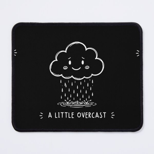 Item preview, A Little Overcast T-Shirt – Cute Sad Cloud Doodle, Funny Weather Humor Shirt, Minimalist Indie Gift designed and sold by SakuraHQ.