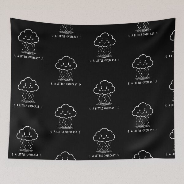Item preview, A Little Overcast T-Shirt – Cute Sad Cloud Doodle, Funny Weather Humor Shirt, Minimalist Indie Gift designed and sold by SakuraHQ.