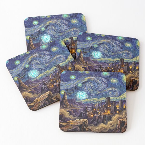 Item preview, Kessel Starry Night Sci-Fi Landscape designed and sold by Bad-Decisions-Designs.