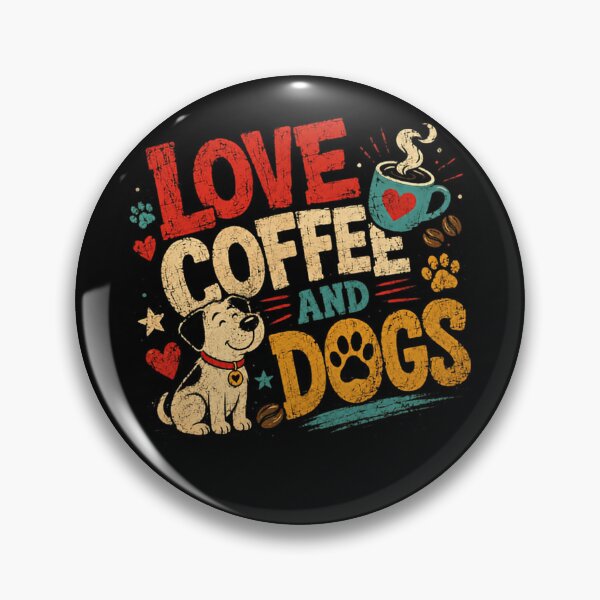 Item preview, Love Coffee And Dogs Dog Lover Coffee Drinker Pet Owner Canine Caffeine designed and sold by RetroMini2026.