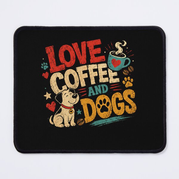Item preview, Love Coffee And Dogs Dog Lover Coffee Drinker Pet Owner Canine Caffeine designed and sold by RetroMini2026.