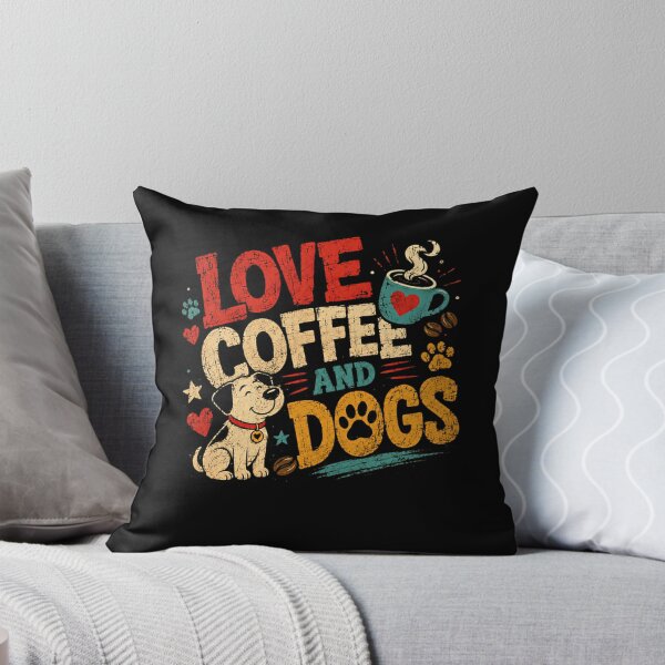 Item preview, Love Coffee And Dogs Dog Lover Coffee Drinker Pet Owner Canine Caffeine designed and sold by RetroMini2026.