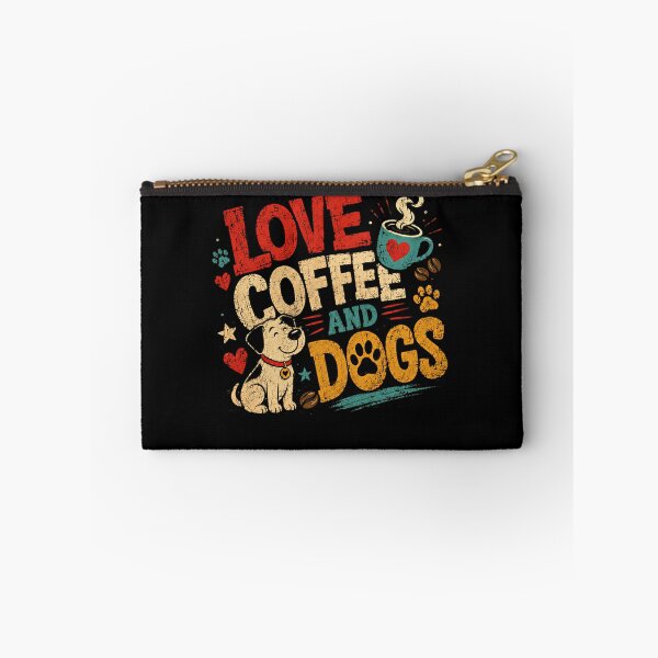 Item preview, Love Coffee And Dogs Dog Lover Coffee Drinker Pet Owner Canine Caffeine designed and sold by RetroMini2026.