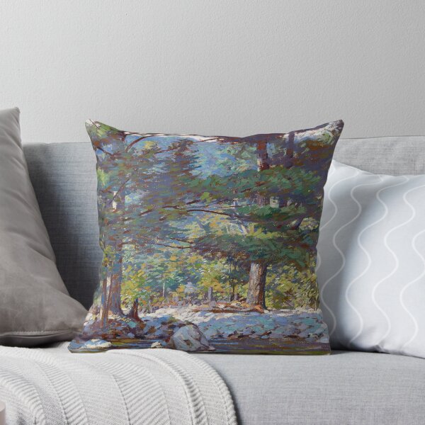Item preview, In the Catskills Hemlocks and Pines pine forest nature landscape painting print by Clifton A. Wheeler designed and sold by Jéanpaul  Ferro.