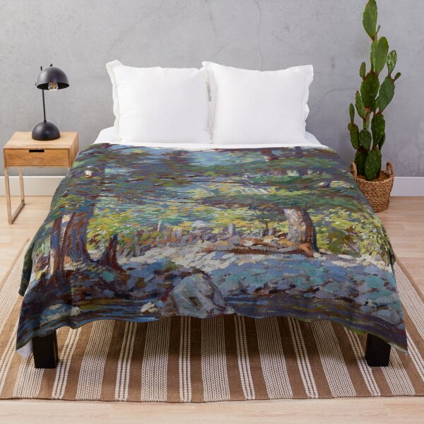 Item preview, In the Catskills Hemlocks and Pines pine forest nature landscape painting print by Clifton A. Wheeler designed and sold by Jéanpaul Ferro.