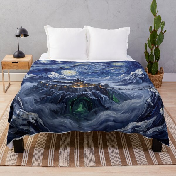 Item preview, Nanda Parbat Starry Night Comic Book Landscape designed and sold by Bad-Decisions-Designs.