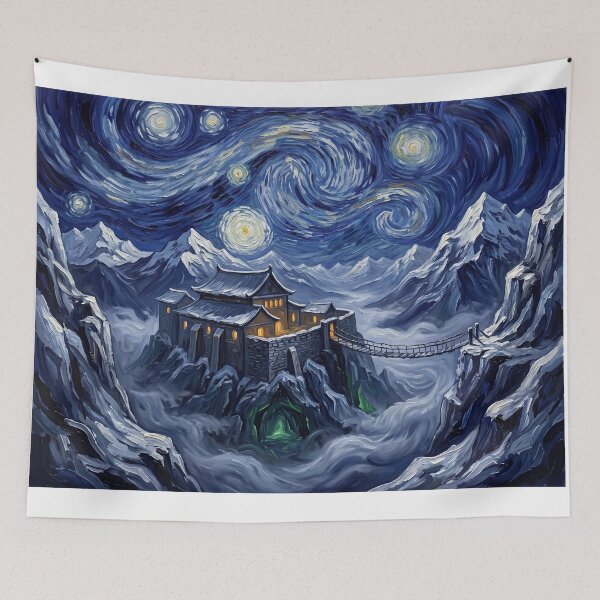 Artikelvorschau, Nanda Parbat Starry Night Comic Book Landscape entworfen und verkauft von Bad-Decisions-Designs.