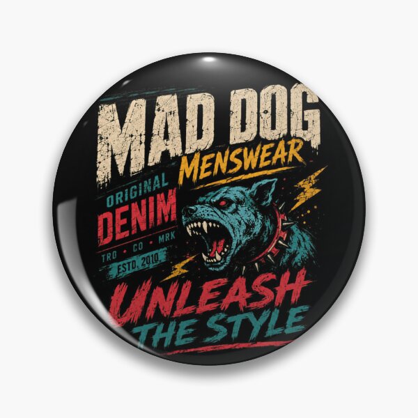 Item preview, Mad Dog Menswear Original Denim Unleash The Style Wild Canine Design For Men designed and sold by RetroMini2026.