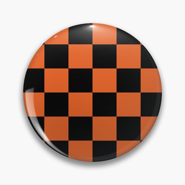 Item preview, Checkered squares black and orange cool geometric retro pattern designed and sold by PLdesign.