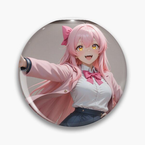 Item preview, Pink Fox Girl Peace Sign Cute Kawaii Anime Schoolgirl designed and sold by Killington.
