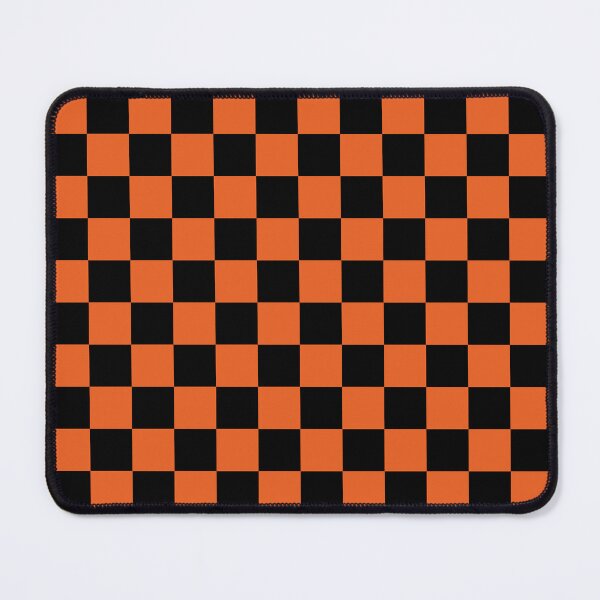 Item preview, Checkered squares black and orange cool geometric retro pattern designed and sold by PLdesign.