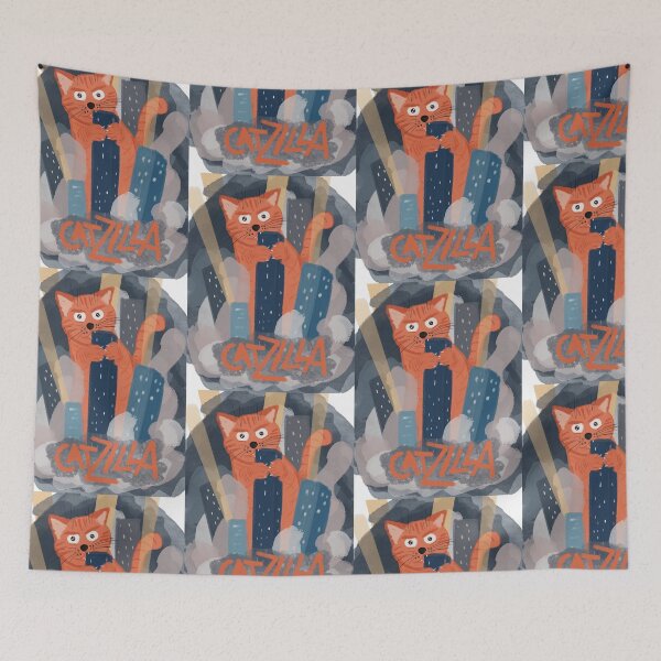 Item preview, Catzilla – Funny Giant Ginger Cat Monster designed and sold by MadSnail-Design.