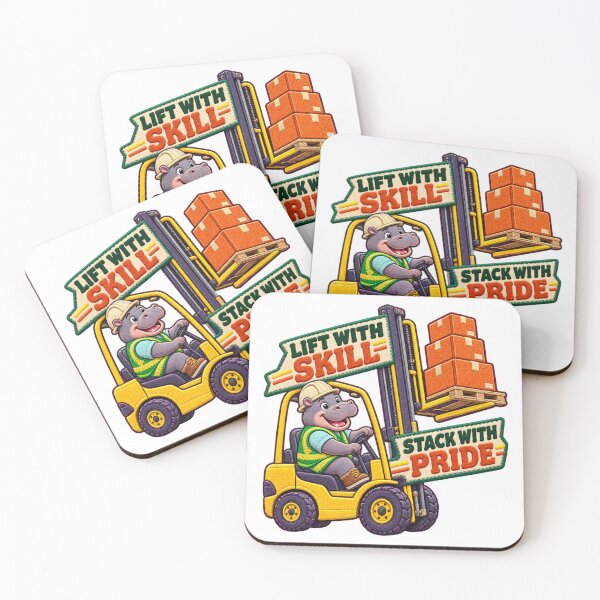 Item preview, Lift With Skill Stack With Pride Hippo Forklift Operator – Labor Day Chenille Patch designed and sold by Jaani-T.