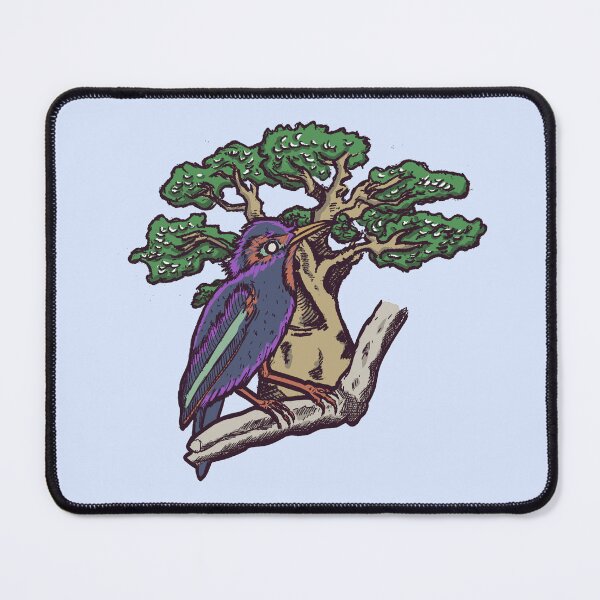 Item preview, Mystical Bird Perched on a Tree Branch designed and sold by Half Mess.