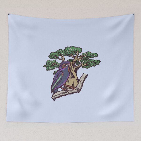 Item preview, Mystical Bird Perched on a Tree Branch designed and sold by Half Mess.