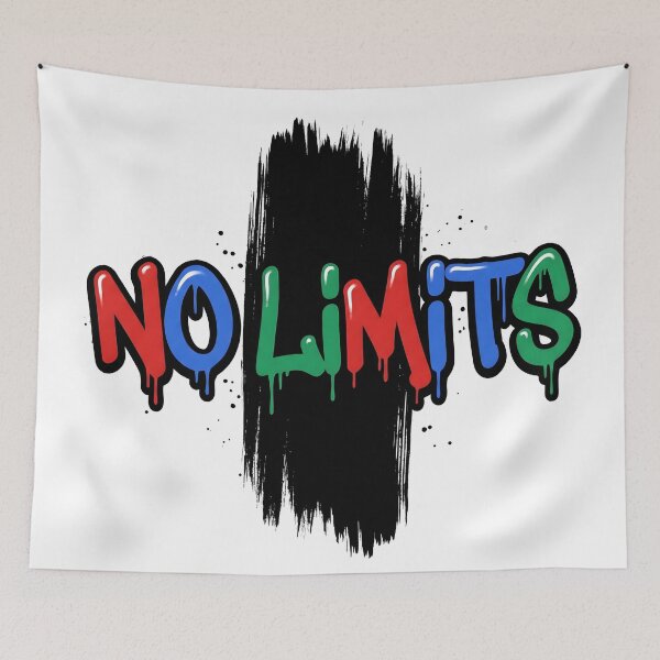 Item preview, No Limits – Colorful Drip Graffiti Motivation Streetwear designed and sold by StickerNestYou.