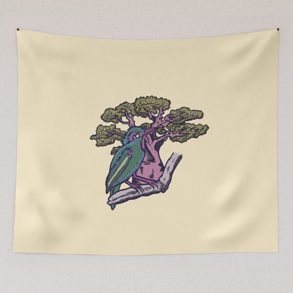 Item preview, Mystical Bird Perched on a Tree Branch designed and sold by Half Mess.