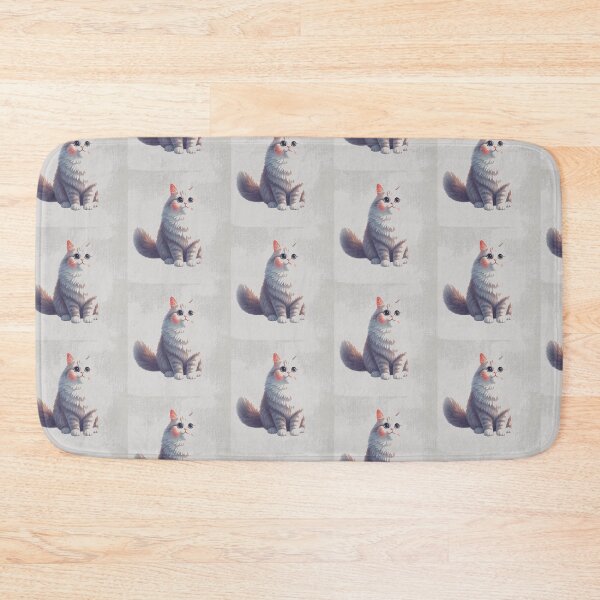 Item preview, Gray cat in retro style designed and sold by Zhanna LL.