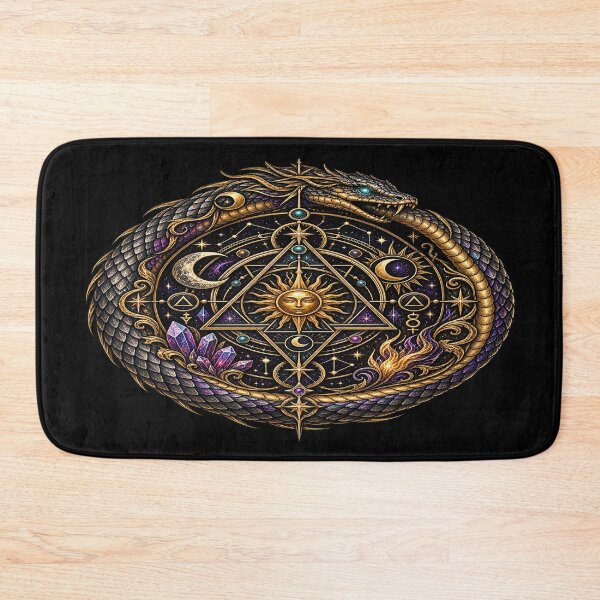 Item preview, Mystical Ouroboros Sigil – Alchemical Cosmic Emblem designed and sold by TroviTutto.