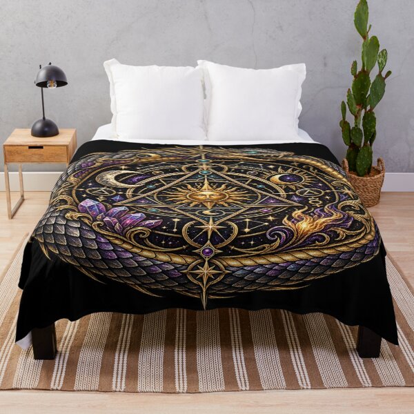 Item preview, Mystical Ouroboros Sigil – Alchemical Cosmic Emblem designed and sold by TroviTutto.